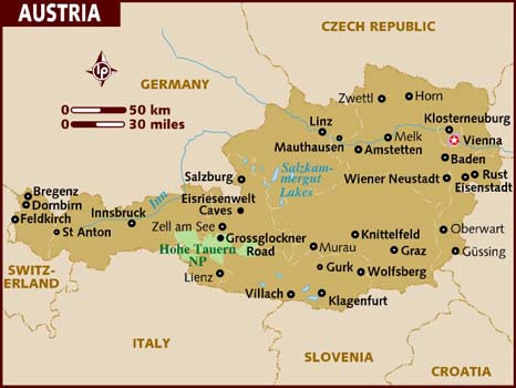 Map of Austria