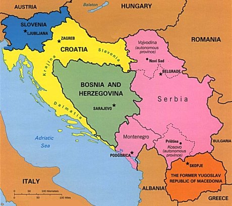 Map of Yugoslavia